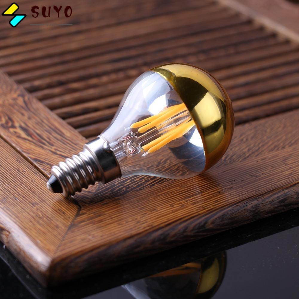 Bóng đèn pha lê SUYO, Bóng đèn LED trắng ấm E12 / E14 / E26 / E27, Bóng đèn sợi đốt nến 2200K 2700K 