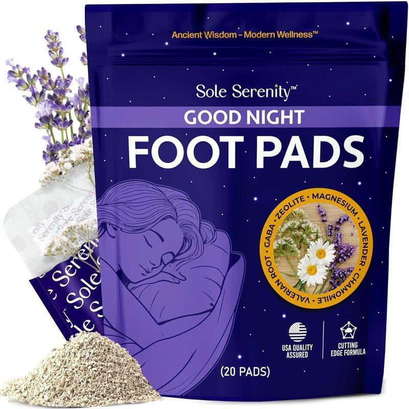 Sole Serenity Foot Pads – Zeolite & Ashwagandha | Good Night,, Stress Relief, Variants with Glycinat