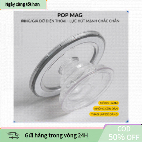 【Tốt】 Giá đỡ từ tính Magsafe cho điện thoại, Popsocket nhỏ gọn, trong suốt, mở rộng tiện lợi, dễ thá