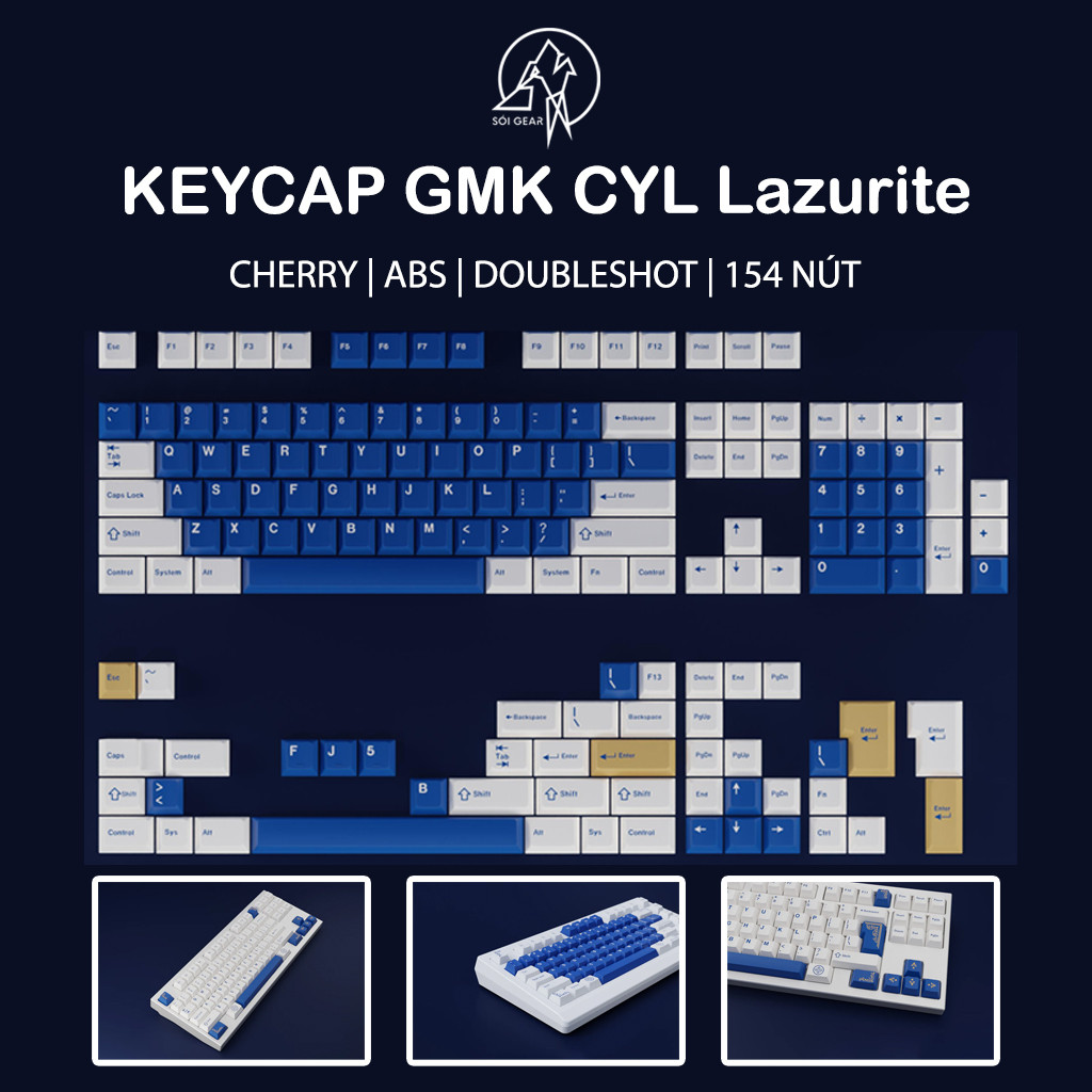 [HỎA TỐC HN - HCM] Keycap Cherry GMK CYL Lazurite ABS Doubleshot