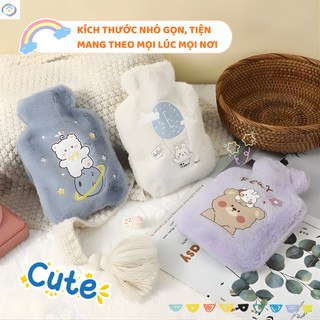 Túi chườm nước nóng giữ nhiệt, chất liệu nỉ mềm, chống nổ, làm ấm tay và bụng mùa đông