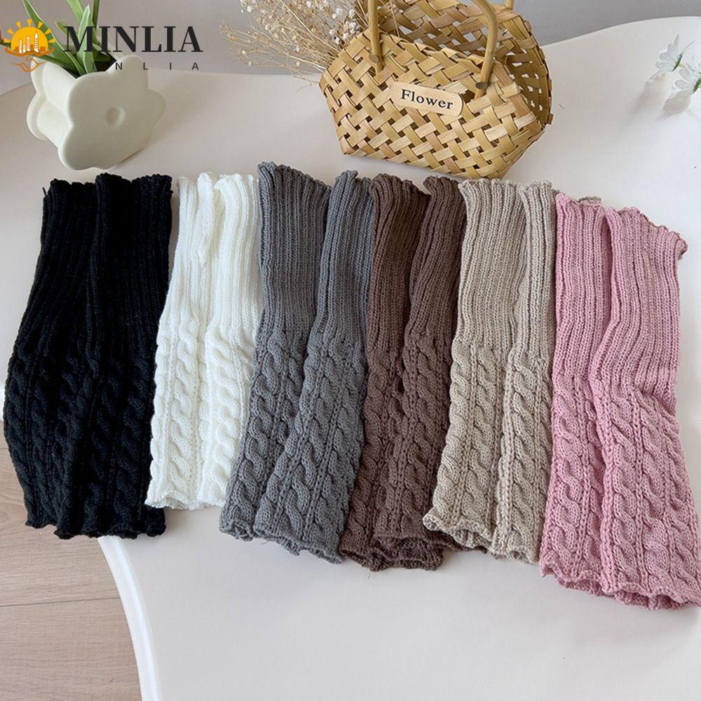 MINLIA Dệt Kim Chân Bao, Phong Cách Nhật Bản JK Trẻ Em Xoắn Chân Ấm, Vỏ Chân Ngọt Ngào Balletcore Bô