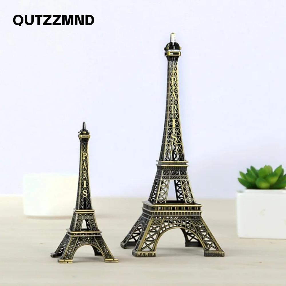 Mô hình tháp Eiffel QUTZZMND, Tượng tháp Eiffel 7 kích cỡ bằng đồng, Thiết kế tinh tế với hộp Kim lo