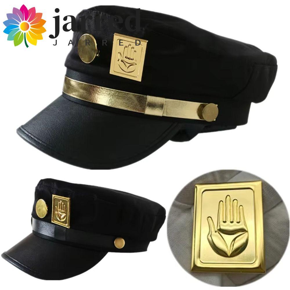 Jotaro Cosplay Hat Hiphop Punk Phong Cách Với Huy Hiệu Kim Loại và Thiết Kế Retro dành Cho Bé Gái