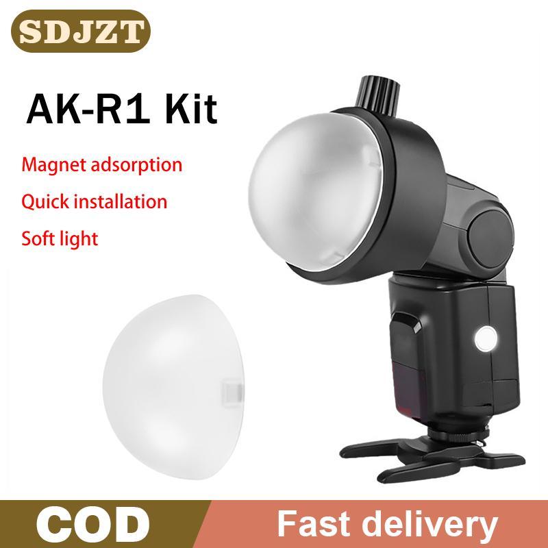 Thay thế bộ khuếch tán vòm từ tính 1Pc AK-R11 cho đèn flash đầu tròn V1 / cho AD200 / AD200Pro / cho
