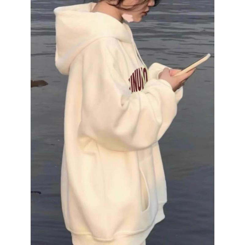 Oversize women's hoodie, classic American style, hip-hop fashion, street fashion, unisex model, suit