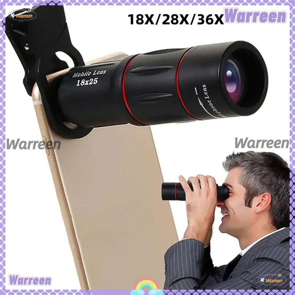 BẢO HÀNH 1 Bộ Ống Kính Máy Ảnh Điện Thoại Di Động, Kính Thiên Văn Một Mắt Kẹp 18 / 28 / 36X, Ống Kín