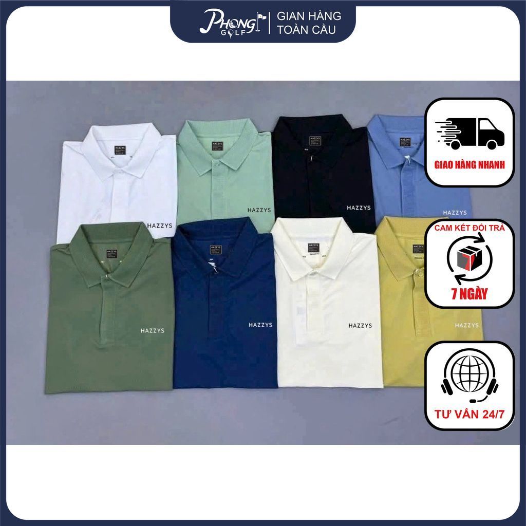 Áo Polo Golf HAZZYS Size Châu Á | Vải Golf TICI Co Giãn, Chống Tia UV Hiệu Quả