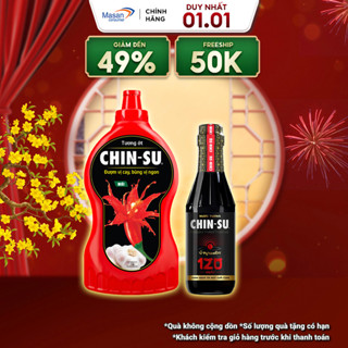  Combo 1 chai Nước tương CHIN-SU lên men 120 ngày x 300ml + 1 chai Tương ớt CHIN-SU 1kg 