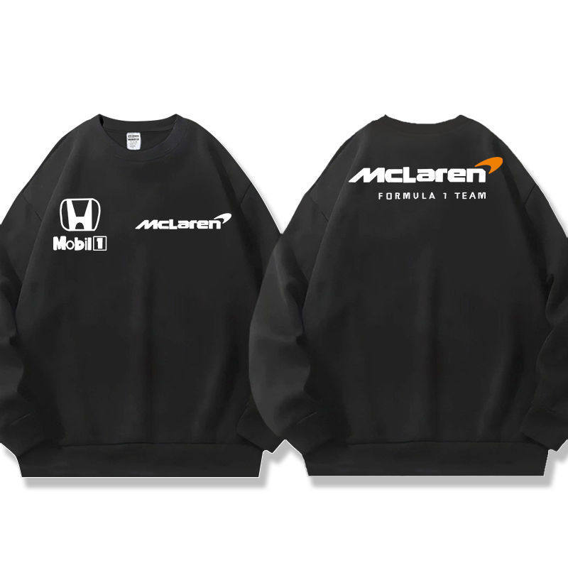 Áo đua xe đạp jersey dài tay phong cách F1 McLaren, cổ tròn cho nam và nữ
