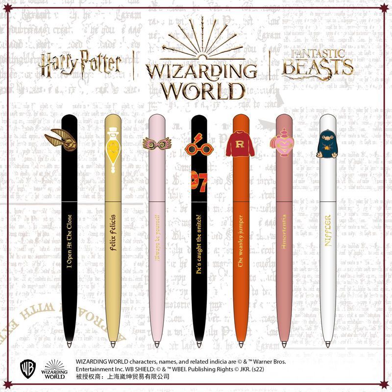 2025 Sản Phẩm Mới Magic World Bút Vừa HarryPotter HarryPotter Hộp Quà Tặng Bút 0.5 Bút Kim Loại Đen2