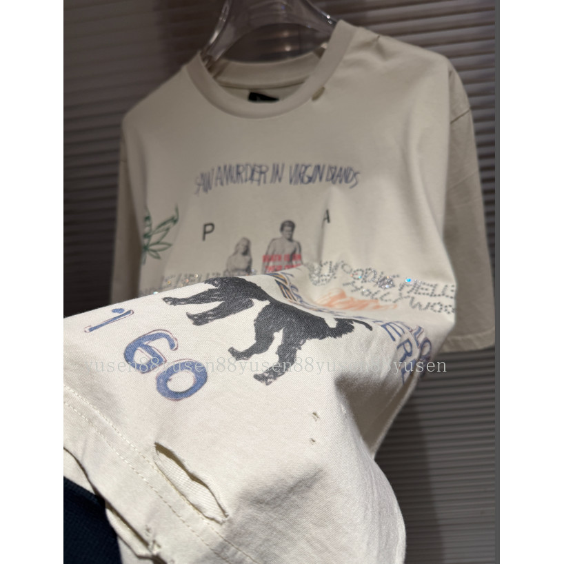 Áo thun ngắn tay kim cương nóng bỏng Paly Hollywood West Coast Graffiti ERD Style