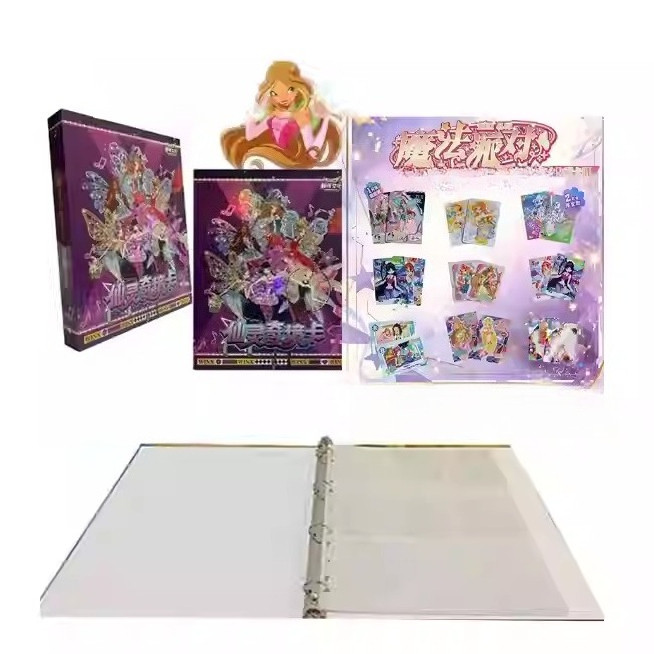 Winx Club Card Magic Bag BOOK [9 GRID] Wonderland Cards Bloom Stella Flora Anime