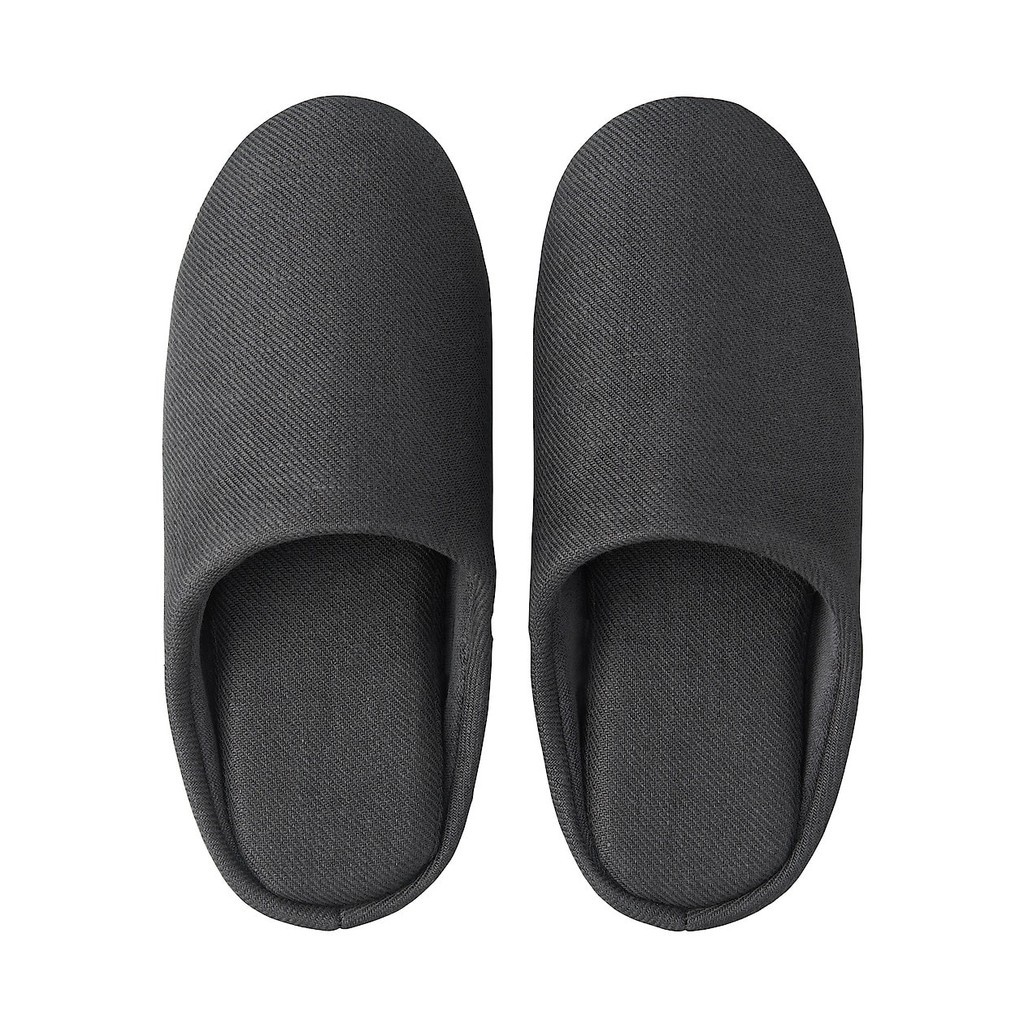Dép đệm chéo vải lanh MC3 MUJI - Xám than