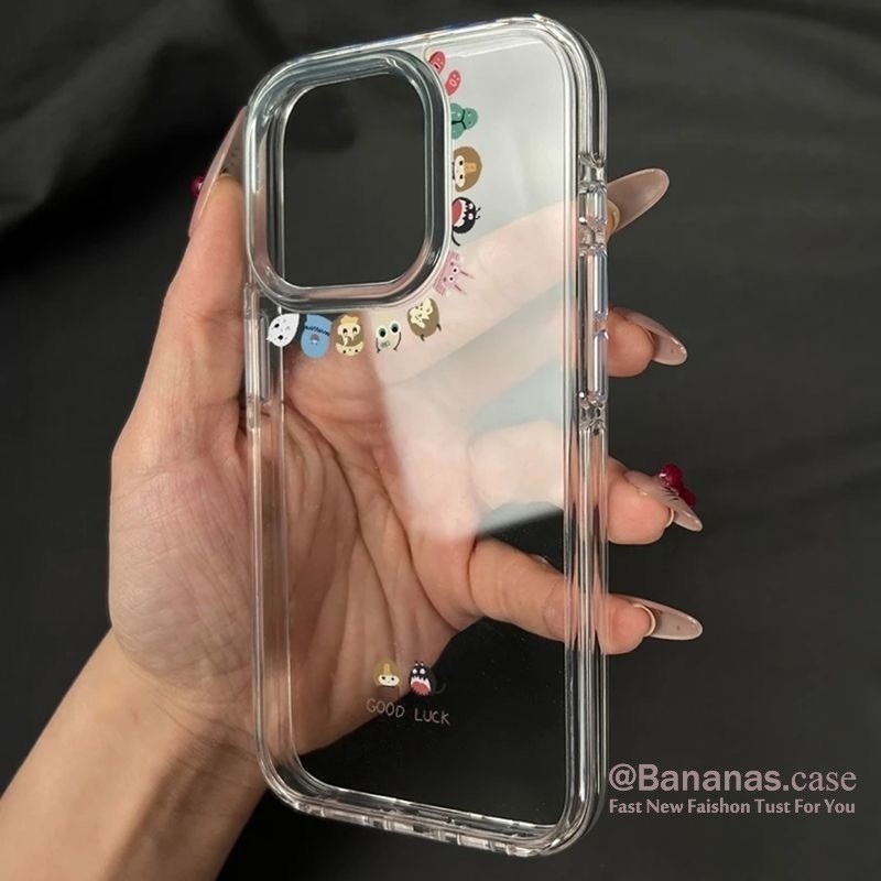 Ốp Điện Thoại Cặp Đôi Dễ Thương Zoo Trong Suốt Cho iPhone 17 16 15 14 13 12 11 Pro Max X XS XR 7 8 Plus SE2020