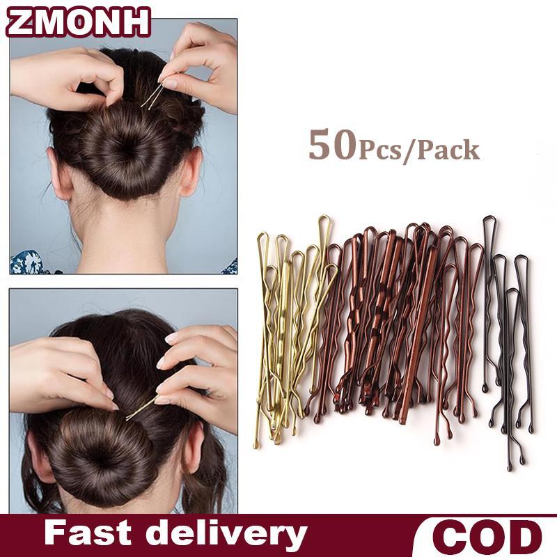 Zmo 50 cái kẹp tóc 5cm Kẹp Tóc Nữ Kẹp tóc xoăn lượn sóng kẹp tóc phụ nữ kẹp tóc phụ kiện tạo kiểu tó