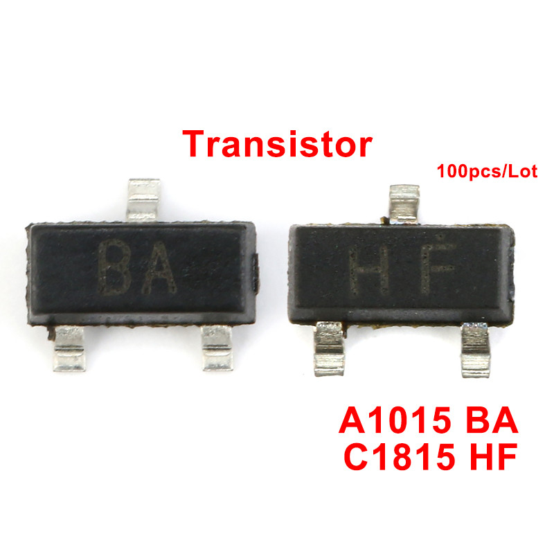 100 Cái / lốc 2SA1015 A1015 BA 2SC1815 C1815 HF SOT-23 0.15A 50V PNP SMD Triode Transistor Mới Ban Đ