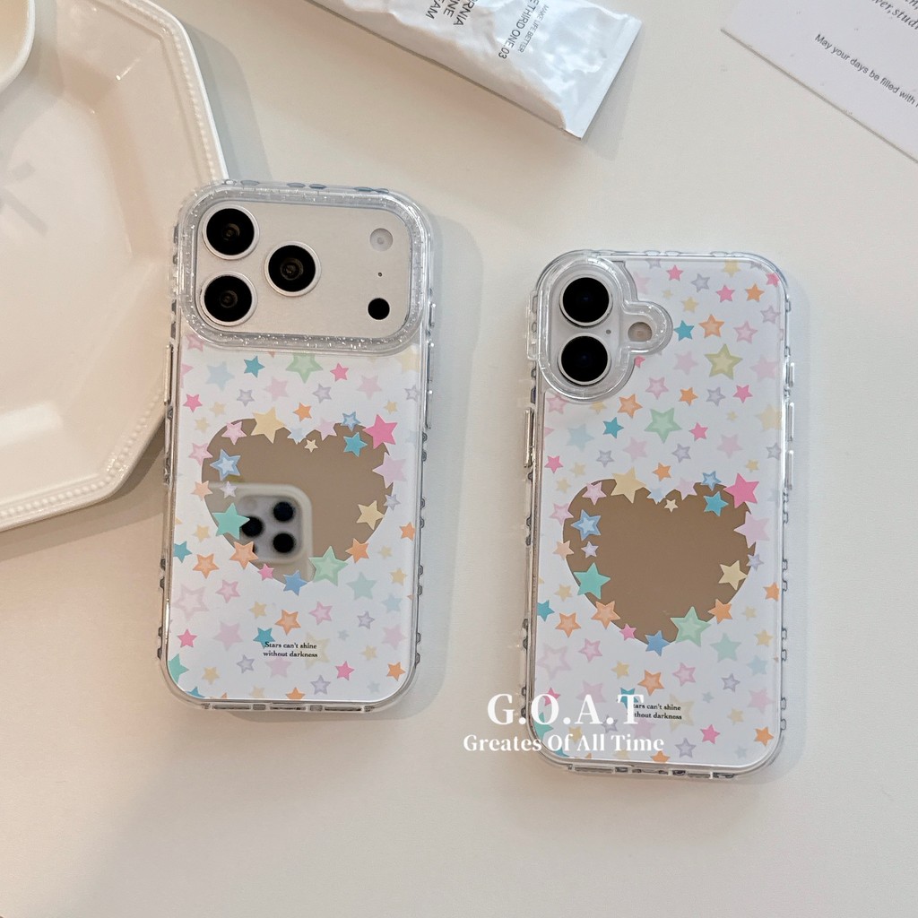 G.O.A.T Toàn màn hình vỏ sao Tương thích cho iPhone 17 pro max iPhone 17 16 15 pro max Vỏ bảo vệ mặt
