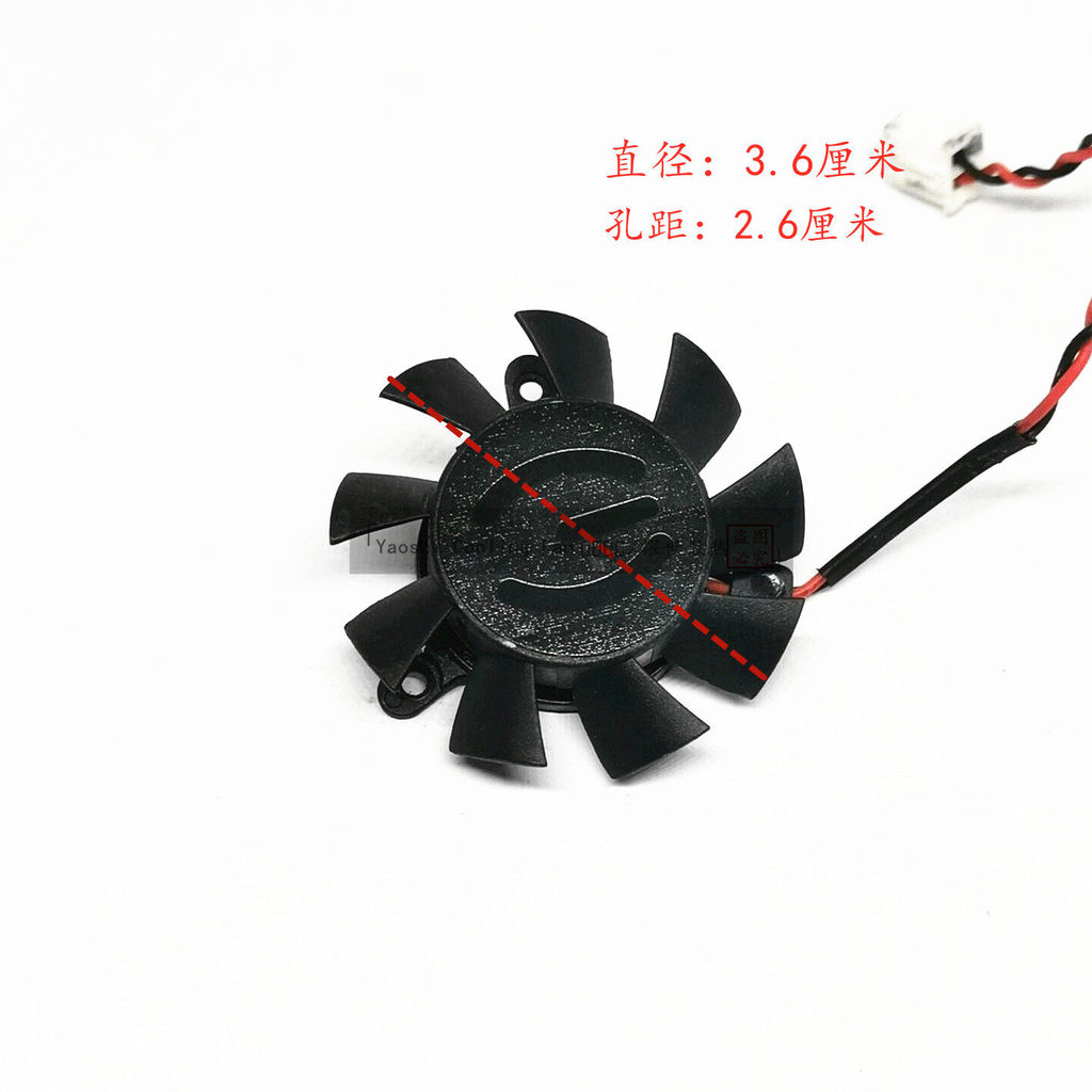 [Quạt làm mát máy tính] EVGA GeForce Đường kính 3,6CM Khoảng cách lỗ 2.6CMGT 610 Quạt Card đồ họa Di