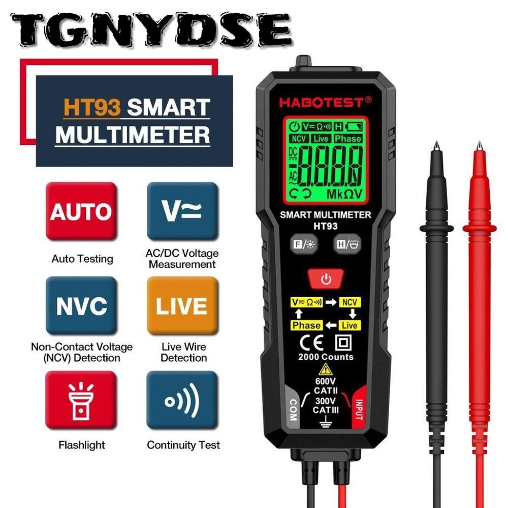 Đồng hồ vạn năng kỹ thuật số TGNYDSE HT93, 2000 lần kiểm tra đếm RMS đích thực, Đồng hồ đo xoay chiề