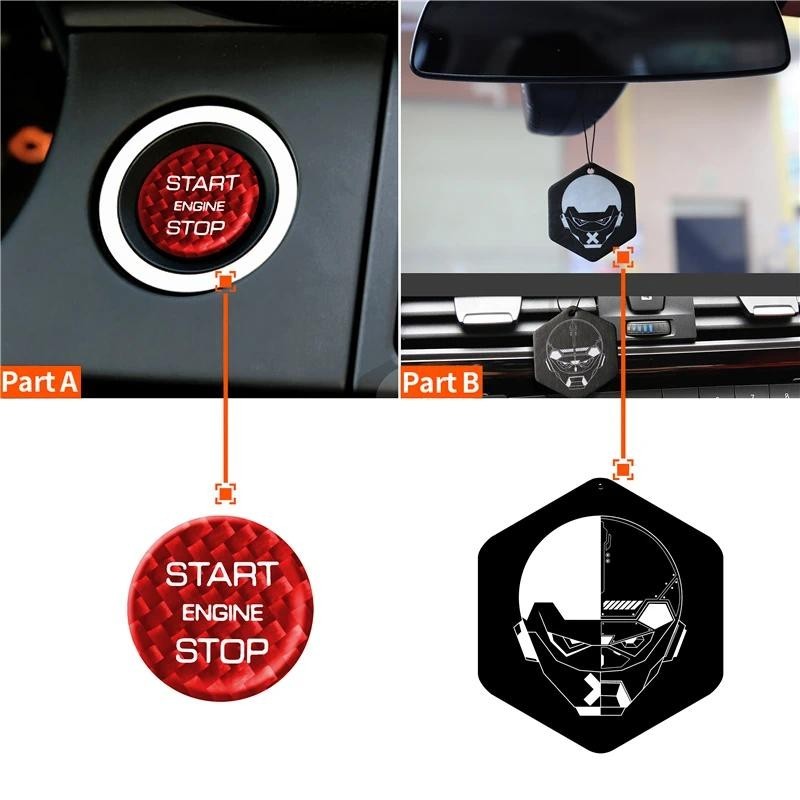 Xe Khởi Động Dừng Động Cơ Nút Nhấn Bao Viền Miếng Dán Cho Land Rover Discovery Sport Range Rover Spo