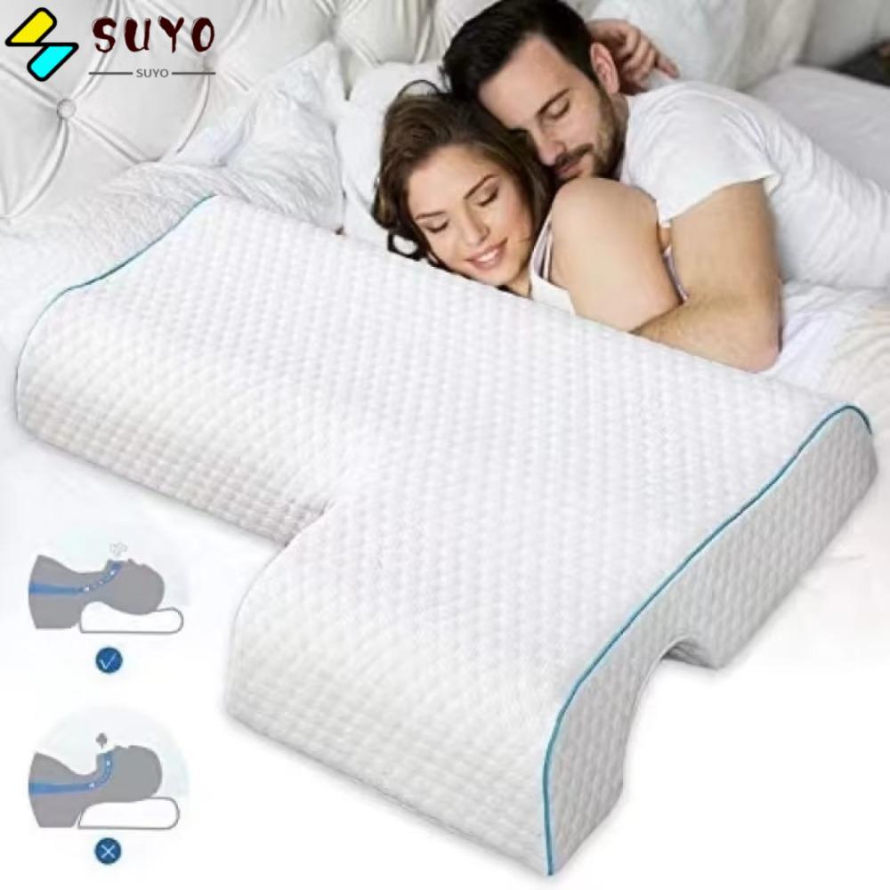 Gối ngủ bên SUYO, Cặp đôi thoáng khí Gối đôi tay không áp lực, Quà tặng Bộ nhớ chỉnh hình Bọt biển n