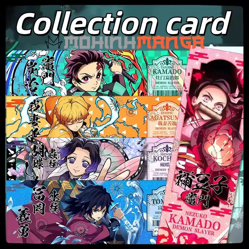 Bookmark Kimetsu No Yaiba ánh hologram đánh dấu sách thẻ card Thanh Gươm Diệt Quỷ Zenitsu Tanjiro Mu
