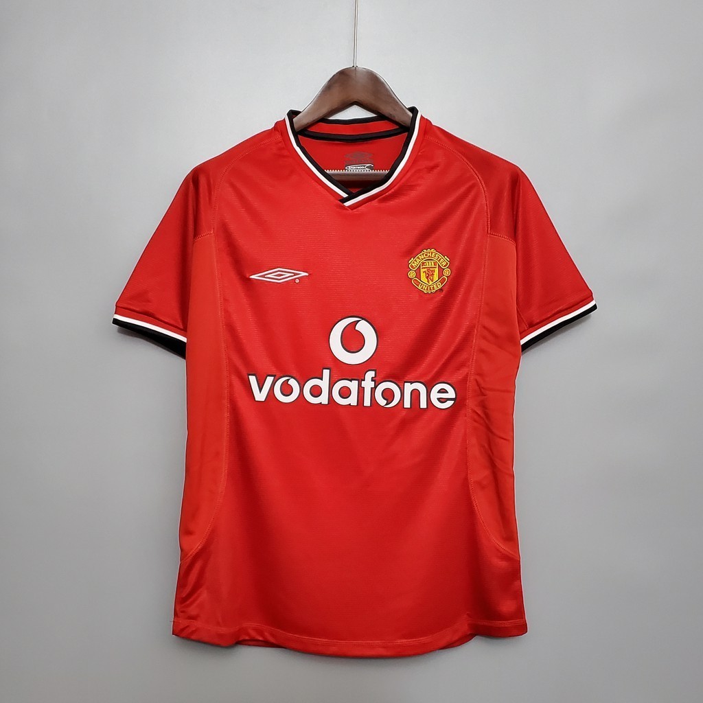 00-01 M Home Red Retro Soccer Jersey Bóng đá BECKHAM