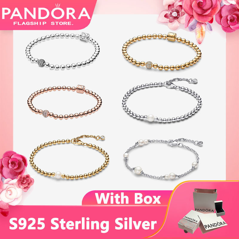 Vòng tay Pandora bạc 925 chính hãng, đơn giản, có hộp đựng - quà tặng hoàn hảo cho nữ