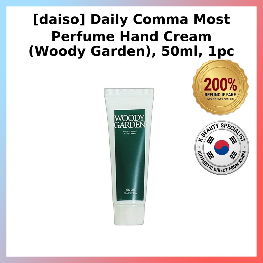 [daiso] Daily Comma Most Perfume Hand Cream (Woody Garden), 50ml, 1pc / Kem dưỡng tay Hàn Quốc của a