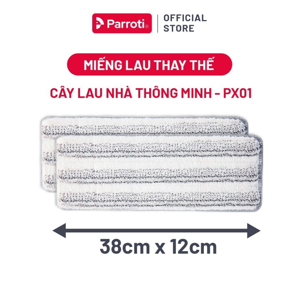 Miếng lau nhà 38x12cm, dùng cho bộ lau nhà size lớn Parroti Pro Max PX01