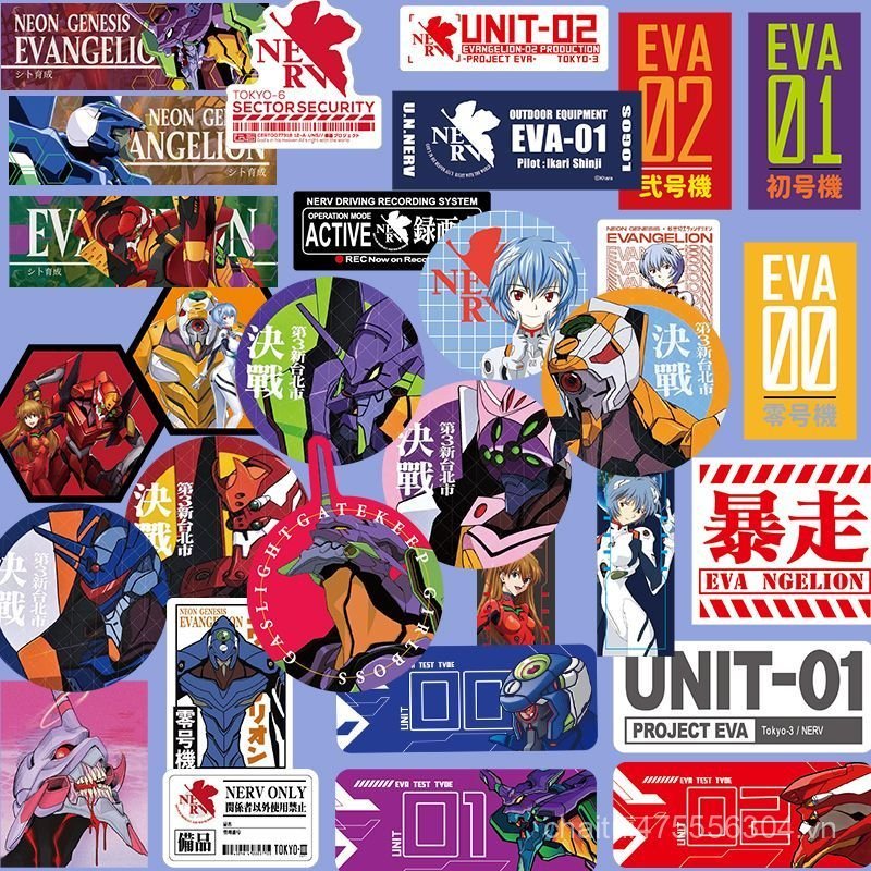 Sản phẩm mới của Nhật Bản 1974] [EVA Sticker 30 Evangelion Chassis Man No. 1 Máy Tính Zhang Thế Kỷ M
