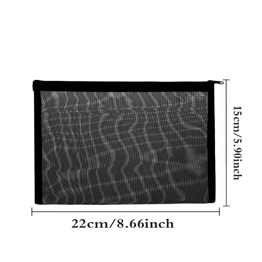 Tas rias Type Mesh Cosmetic Bag Large Capacity Mesh Coin Storage Wallet Coin Miscellaneous Storage B