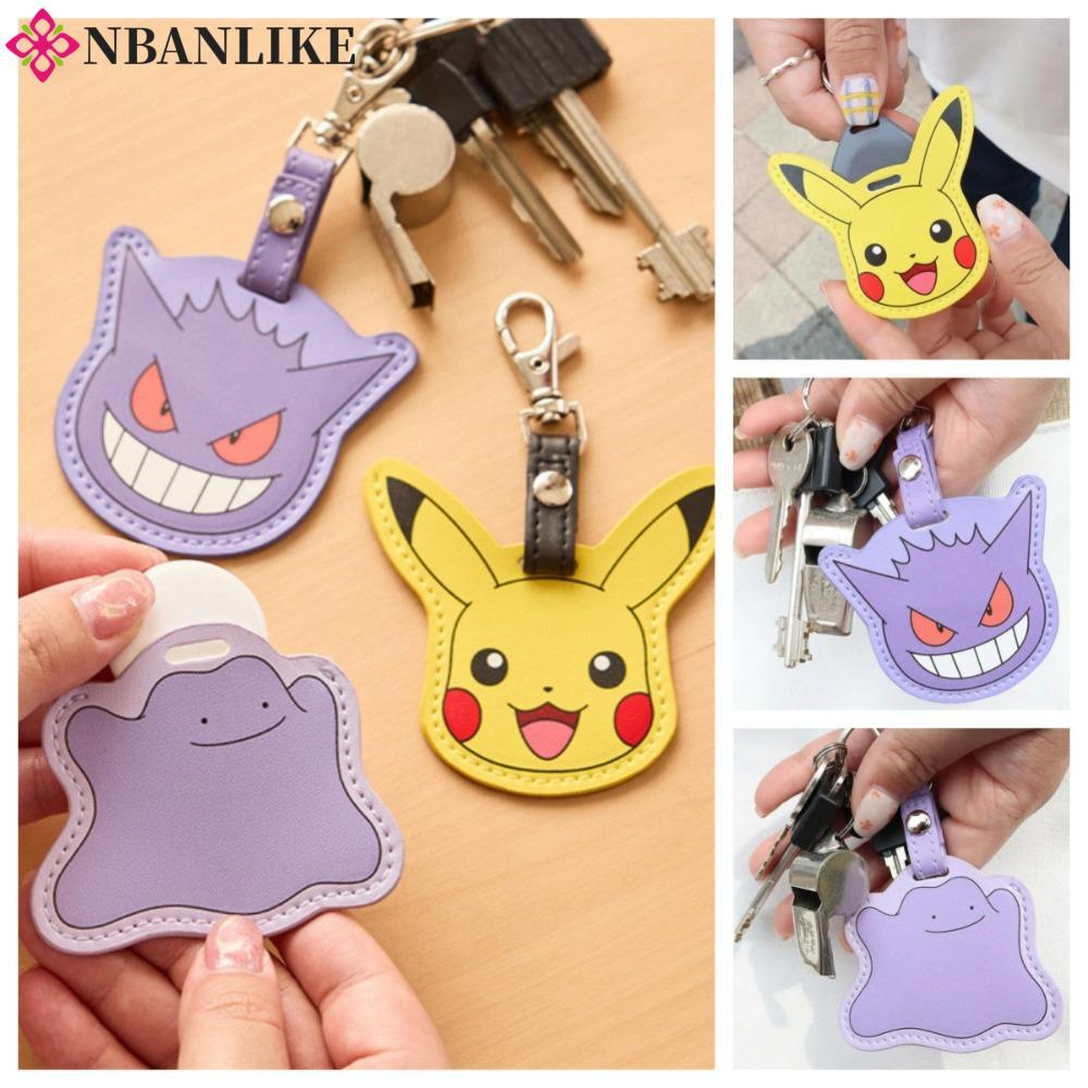 Giá đỡ thẻ truy cập NBANLIKE Pikachu, Vỏ bảo vệ Kawaii Móc khóa mèo Pokemon, Móc khóa sáng tạo dễ th