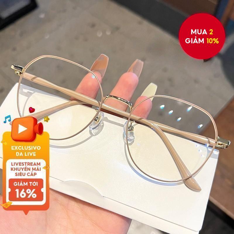 Kính chặn ánh sáng xanh chống bức xạ - Khung trong suốt Unisex có ống kính có thể thay thế