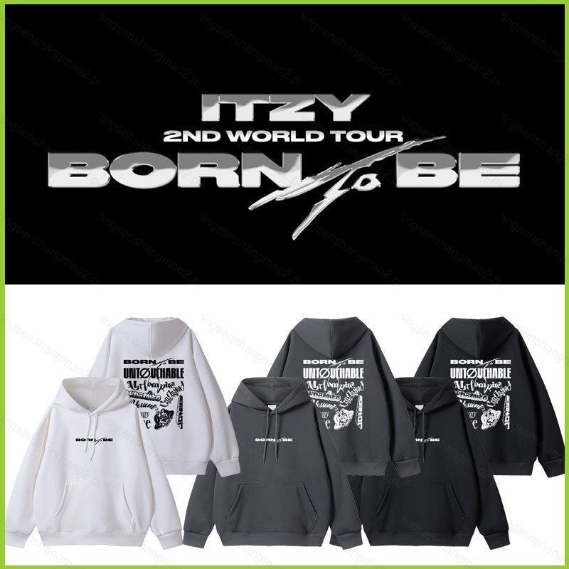 Áo hoodie dài tay plus size Inspired by ITZY's 2024 Born To Be World Tour