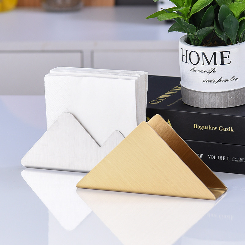[Bộ đồ ăn phù hợp] Nhà hàng Khách sạn Nhà hàng bằng thép không gỉ sáng tạo Giá đỡ khăn giấy để bàn G