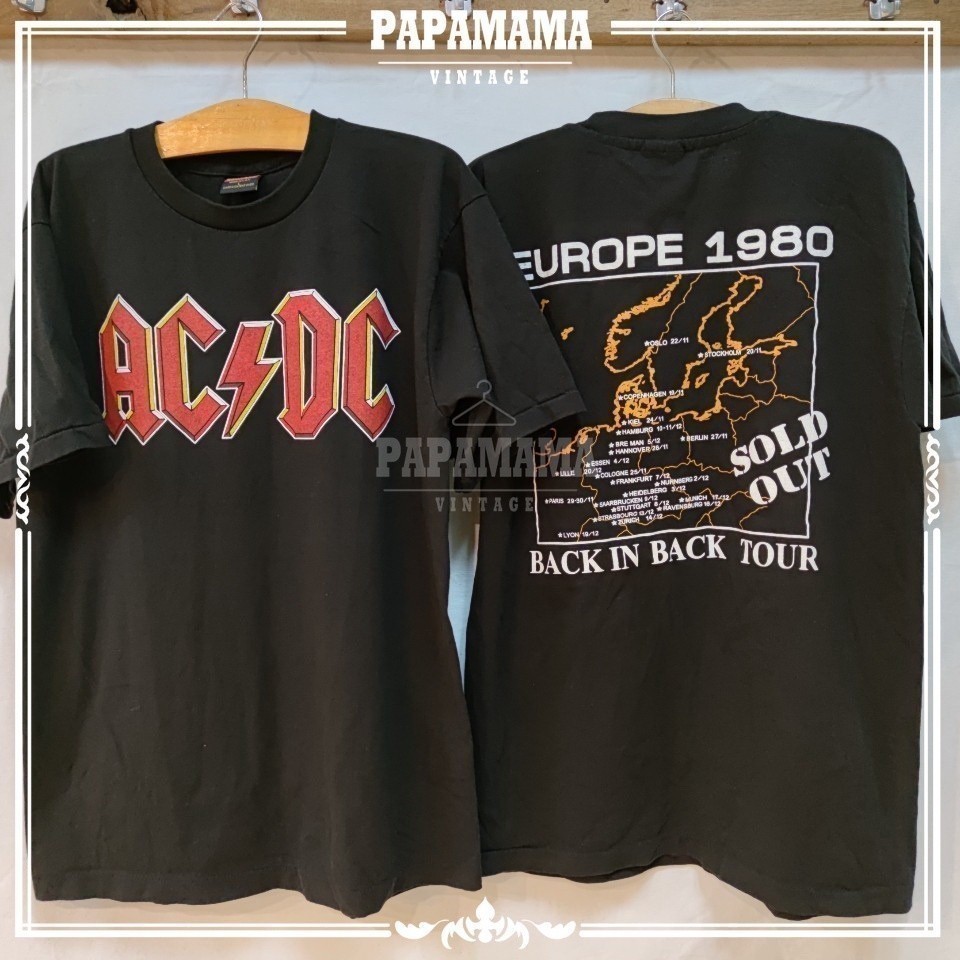 2026 Acdc thời trang Euro Tour Áo thun (Áo thun sợi nhỏ) Áo thun ngoài trời Ban nhạc / Áo sơ mi hoạt