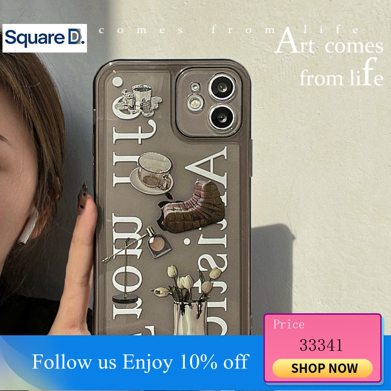 ốp iphone ốp lưng iphone Ốp Điện Thoại Mềm Trong Suốt Phong Cách Tối Giản Cá Tính Cho Iphone 15proma