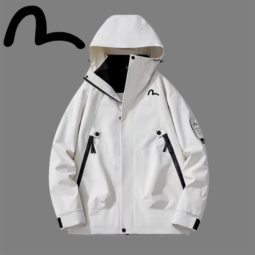 Evisu/Fushen Thu Đông 2025 - Áo Khoác Đôi Nam Nữ Chống Gió & Mưa, Satin Cotton, Giữ Nhiệt, Thời Tran