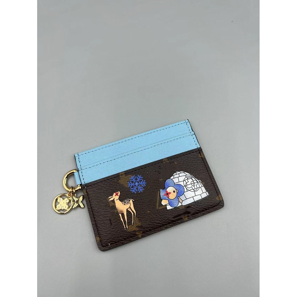 L* Christmas New Cute Short Wallet Handheld Zipper Wallet Coin Card Holder Coin Purse Card Holder