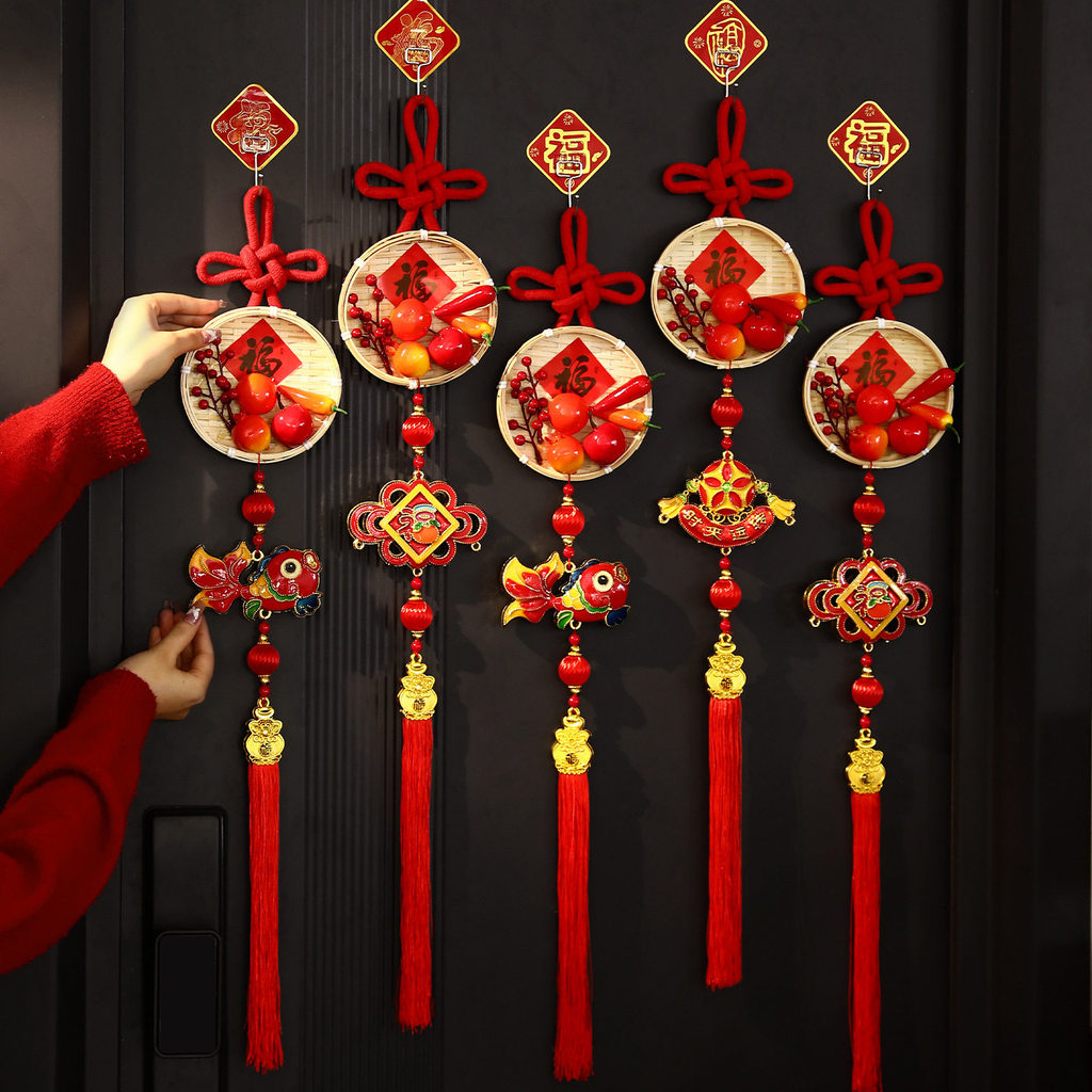 set trang trí tết 2026 trang trí tết 2026 Đồ treo xiên que tết Giáp Ngọ, trang trí phòng khách tết, 