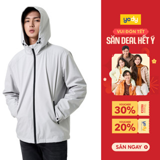  Áo khoác gió nam Yody mũ liền lót lông cản gió cản nước giữ ấm AKM7007 