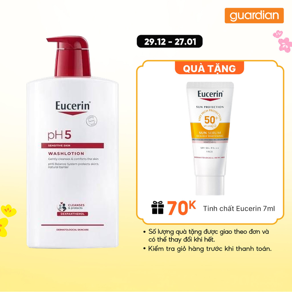 Sữa Tắm Eucerin pH5 Washlotion Dành Cho Da Nhạy Cảm (1000ml)