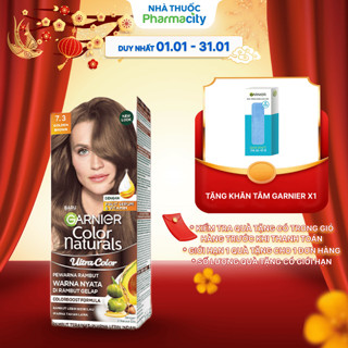  Kem Nhuộm Tóc Garnier Màu 7.3 Nâu Ánh Vàng  50g + 50ml + 5g Hộp  