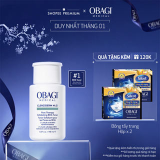   Voucher SVIP 20%  Toner tẩy tế bào chết làm sạch mụn BHA Obagi Clenziderm M.D. Exfoliating 148ml 