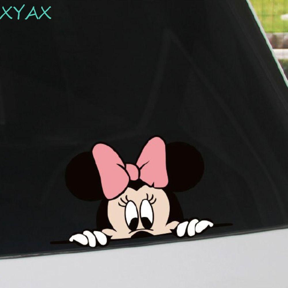 XYAX Mickey Minnie Miếng Dán Cửa Bên Xe Ô Tô, Giấy Mickey Minnie Chuột Mickey Miếng Dán Xe Hơi, Sửa 