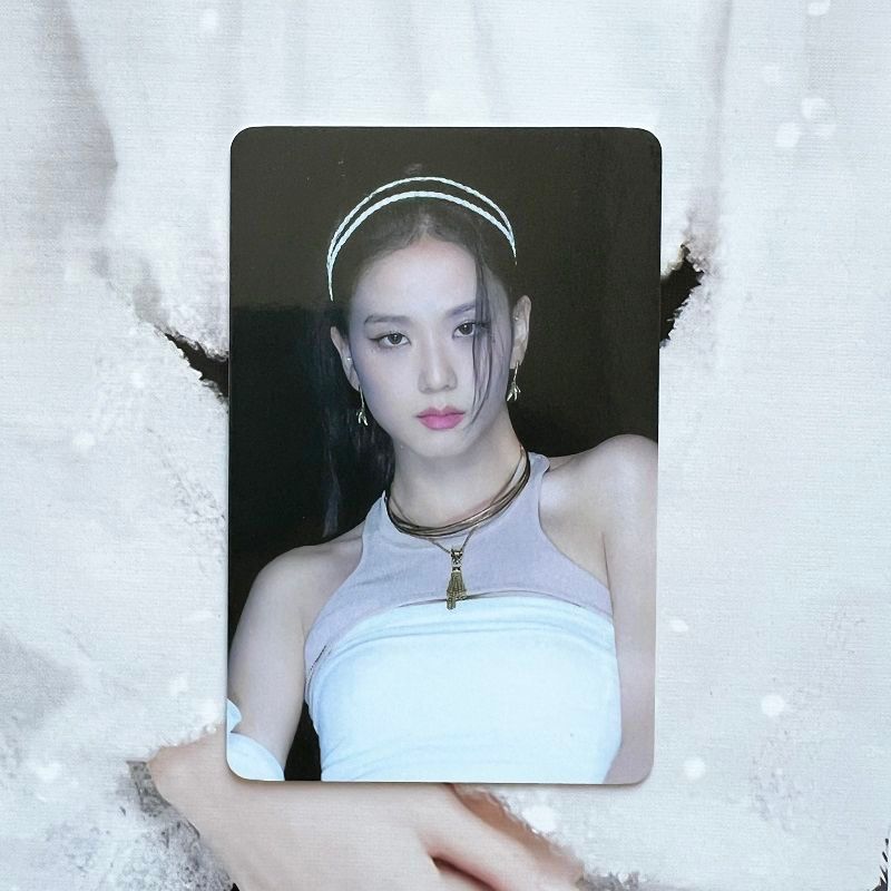 Blackpink chính thức hai màu trắng mẫu nhỏ thẻ Park màu trắng thịt trắng Kim Ji Soo màu trắng chương