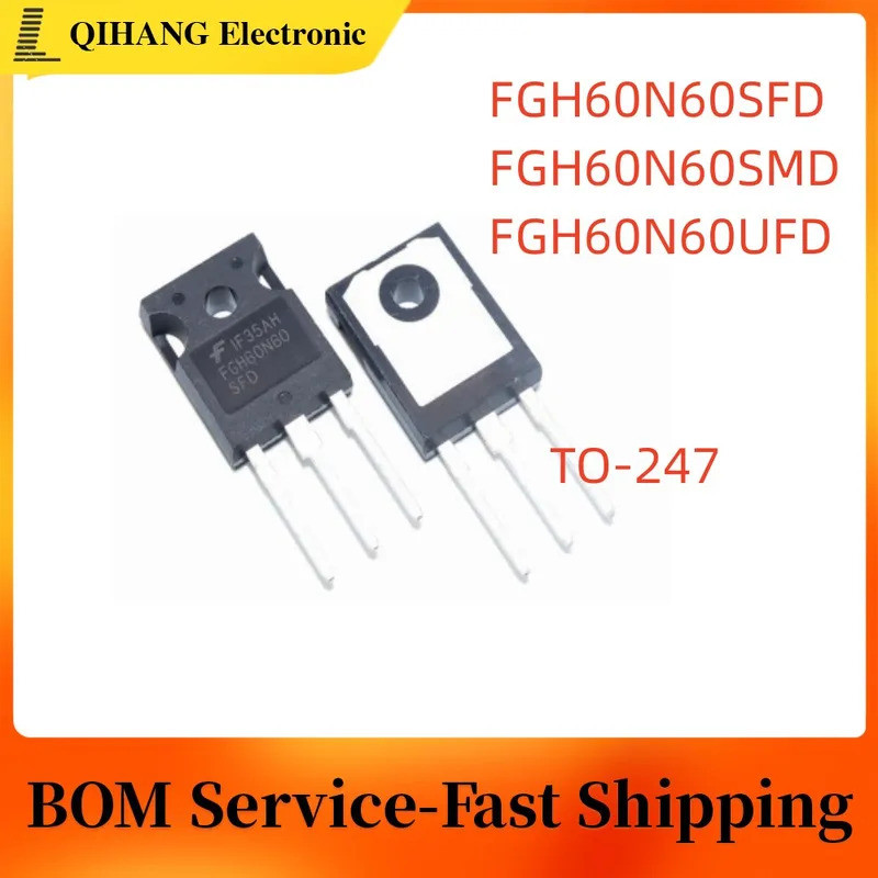 5 Chiếc FGH60N60SMD FGH60N60UFD FGH60N60SFD FGH60N60 60N60 TO-247 Hiệu Ứng Trường Transistor