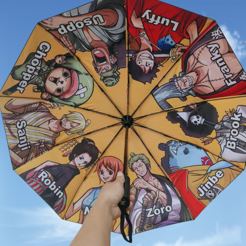 Ô Dù Cartoony One Piece Chống Nắng và Nước - Sử Dụng Kép
